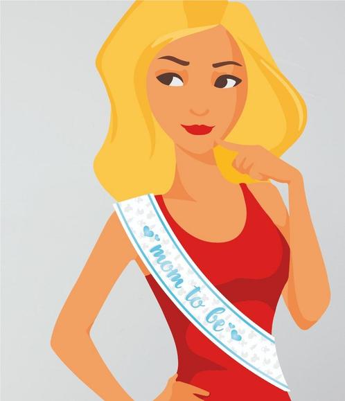 Party Sjerp Mom To Be Blauw, Kleding | Dames, Carnavalskleding en Feestkleding, Nieuw, Ophalen of Verzenden