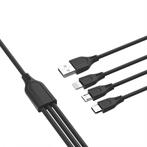 Slimtron - 3-in-1 USB kabel - Type-C / Micro-USB / Lightning