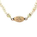 Vintage parel collier met gouden sluiting 14 kt, Ophalen of Verzenden, Nieuw