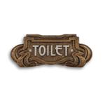 Gietijzeren art nouveau toilet plaquette (Interieur), Verzenden