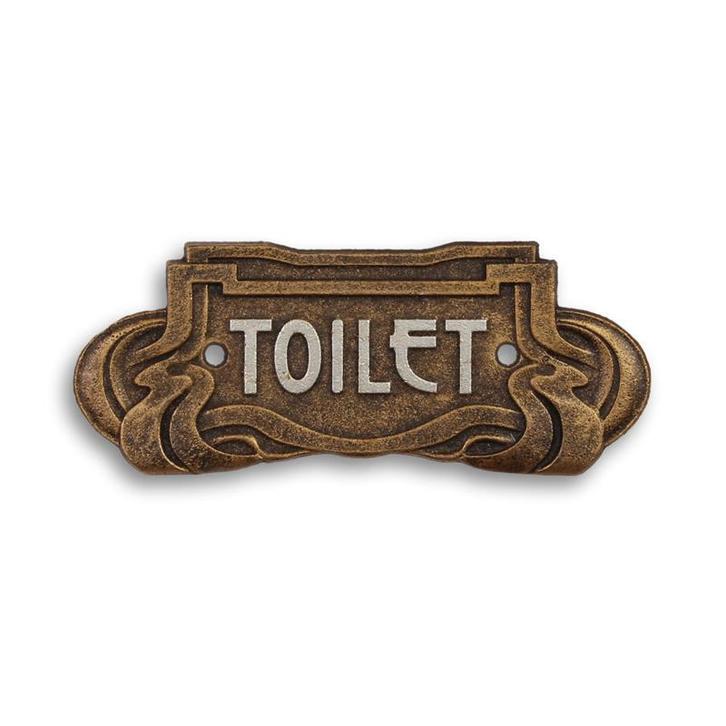 Gietijzeren art nouveau toilet plaquette (Interieur), Antiek en Kunst, Kunst | Beelden en Houtsnijwerken, Verzenden