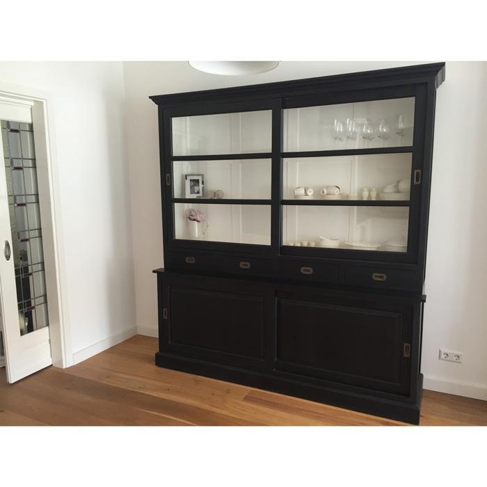 Buffetkast deuren lades zwart/wit nu 210 cm.br.laagste prijs, Huis en Inrichting, Kasten | Vitrinekasten, Met lade(s), Met deur(en)