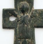 Byzantijns Brons Reliekhouder - 4 cm - Pelgrimskruis /