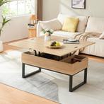 Salontafel Rauli eikenkleurig en zwart 100x50x47 cm [en.casa, Huis en Inrichting, Tafels | Salontafels, Verzenden, Nieuw