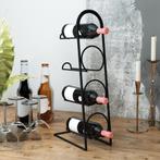 [en.casa] Wijnrek Anchamps metaal 43,5x11,5x21 cm zwart, Verzenden, Nieuw