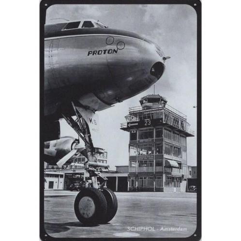 Wandbord - Vliegveld Schiphol Amsterdam, Huis en Inrichting, Woonaccessoires | Wanddecoraties, Nieuw, Ophalen of Verzenden
