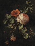 Canvas schilderij Stilleven met rozen -, Huis en Inrichting, Woonaccessoires | Schilderijen, Tekeningen en Foto's, Nieuw, Verzenden