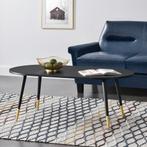 Salontafel Fontana 120x60x47 cm zwart eikenkleurig en zwart, Huis en Inrichting, Tafels | Salontafels, Verzenden, Nieuw