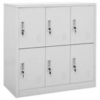 vidaXL Lockerkast 90x45x92,5 cm staal lichtgrijs, Verzenden, Nieuw