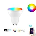 Slimme WIFI LED Spot - RGB - 4 Watt - GU10, Nieuw, Overige materialen, Modern, Ophalen of Verzenden