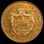 Spanje. Alfonso XII. 25 Pesetas 1878 - Madrid DEM