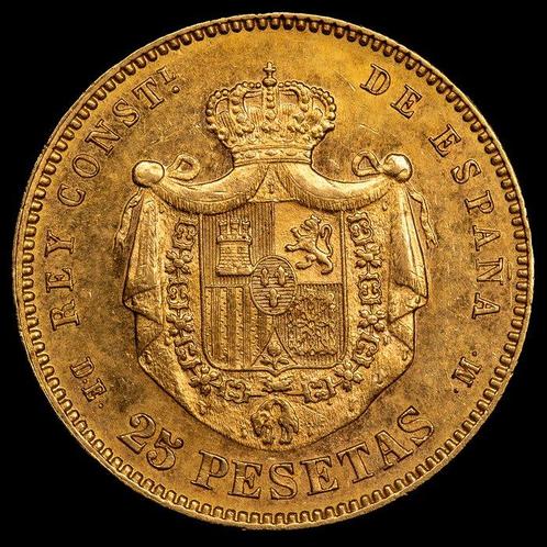 Spanje. Alfonso XII. 25 Pesetas 1878 - Madrid DEM, Postzegels en Munten, Munten | Europa | Niet-Euromunten