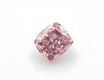 1 pcs Diamant - 0.42 ct - Cushion - Fancy Purplish pink -, Nieuw