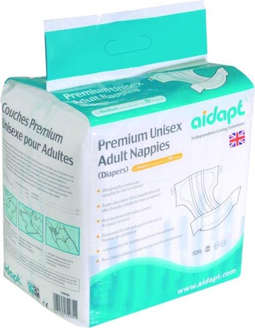 Aidapt Incontinentieluiers Unisex - 10 stuks, Diversen, Verpleegmiddelen, Nieuw, Verzenden