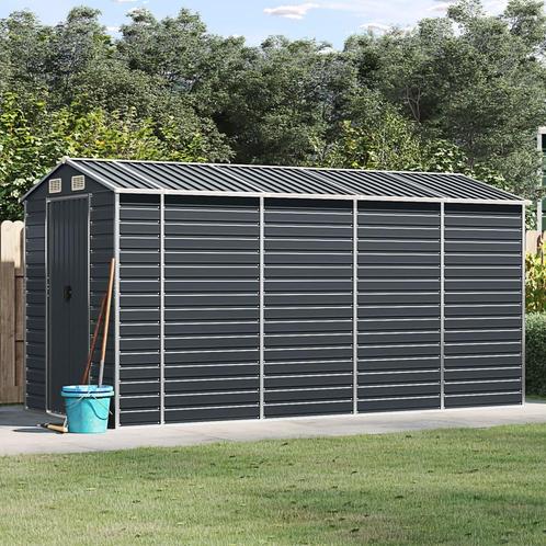 vidaXL Tuinschuur 191x385x198 cm gegalvaniseerd staal, Tuin en Terras, Tuinhuizen, Nieuw, Verzenden