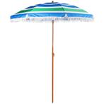 Parasol - 180 cm - strandparasol met tas - groen blauw, Tuin en Terras, Nieuw, Ophalen of Verzenden