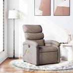vidaXL Massagestoel verstelbaar stof taupe, Huis en Inrichting, Fauteuils, Verzenden, Nieuw