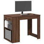 vidaXL Bureau met lade en plank 102x62x77,5cm bewerkt hout, Huis en Inrichting, Tafels | Eettafels, Verzenden, Nieuw