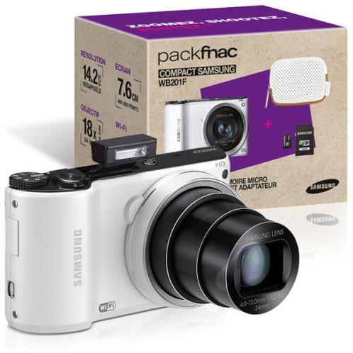 Samsung WB201F Digitale Compact Camera + Case - Wit (In doos, Audio, Tv en Foto, Fotocamera's Digitaal, Zo goed als nieuw, Verzenden