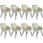 Set van 8 eetkamerstoelen Marilyn stof, zwarte stoelpoten -, Huis en Inrichting, Stoelen, Verzenden, Nieuw