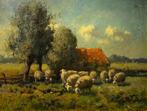 Pieter Adrianus Bouter (1887-1968) - Schapen in een, Antiek en Kunst