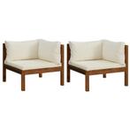 2 Hoekbanken Acaciahout - 60% Korting! - OP=OP Tweedekansje, Huis en Inrichting, Minder dan 75 cm, Hoekbank, Nieuw, Ophalen of Verzenden