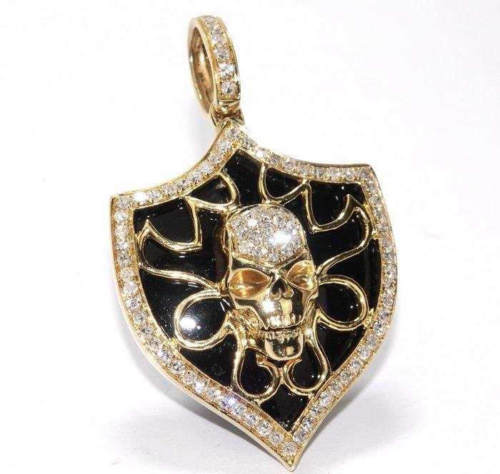 Hanger - 18 karaat Geel goud - 6.14ct. tw. Diamant, Sieraden, Tassen en Uiterlijk, Antieke sieraden