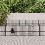 vidaXL Hondenkennel voor buiten 46,1 m² staal, Dieren en Toebehoren, Honden-accessoires, Verzenden, Nieuw