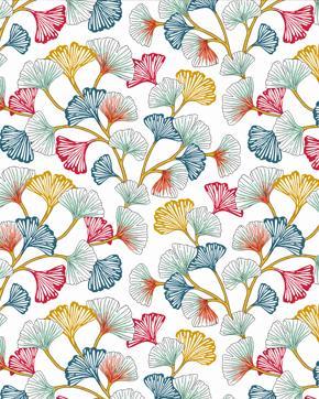 Percale Katoen Ginkgo Gekleurd, Hobby en Vrije tijd, Stoffen en Lappen, Overige kleuren, Nieuw