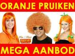 Oranje pruik  - Mega aanbod oranje feestpruiken en pruiken, Ophalen of Verzenden, Nieuw