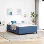 vidaXL Boxspring bed Blauw 160 x 200 cm Katoenen stof, Huis en Inrichting, Slaapkamer | Bedden, Verzenden, Nieuw, Blauw