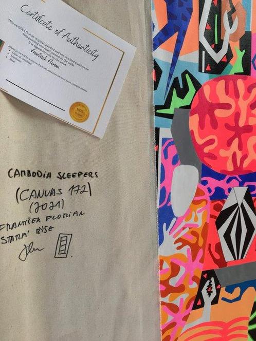 František Florian - Cambodia Sleepers XXL, Antiek en Kunst, Kunst | Schilderijen | Modern