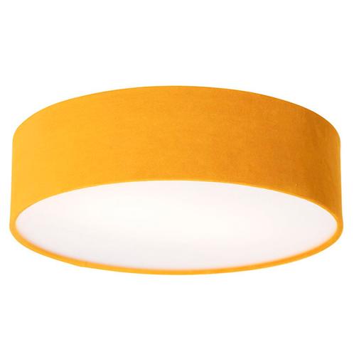 Moderne plafondlamp oker 40 cm met gouden binnenkant - Drum, Huis en Inrichting, Lampen | Plafondlampen, Nieuw, Overige materialen