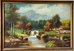 C Best. (XlX]]X) - Figures fishing by a waterfall. No