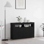 vidaXL Dressoir Zwart eiken 116 x 30 x 75 cm Bewerkt hout, Verzenden, Nieuw, Overige houtsoorten, Minder dan 50 cm