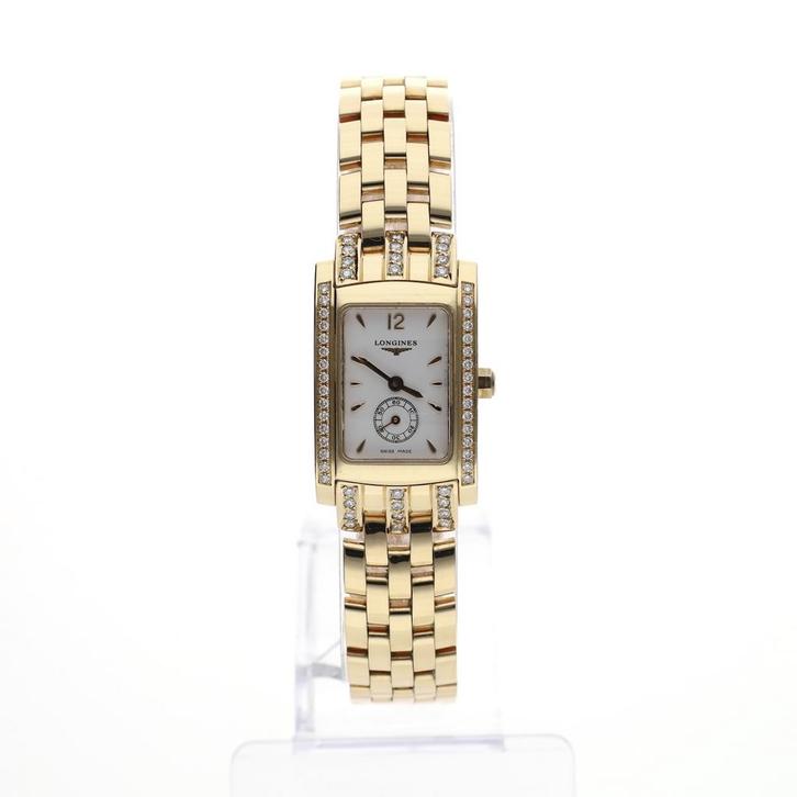 Longines Dolce Vita L5.155.7; 18k. gouden dames horloge m..., Sieraden, Tassen en Uiterlijk, Horloges | Dames, Goud, Zo goed als nieuw