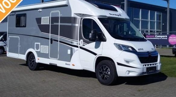 Sunlight T69L bouwjaar 2019 handgeschakeld Active-uitvoering, Caravans en Kamperen, Campers, Cassettetoilet, Douche, Hordeur, Koelkast