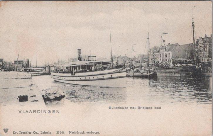 VLAARDINGEN - Buitenhaven met Brielsche boot, Verzamelen, Ansichtkaarten | Nederland, Verzenden