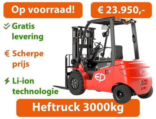 EP - Heftruck - 4 wiel - 3000kg - li-on - sideshift - 4.80m, Zakelijke goederen, Machines en Bouw | Heftrucks en Intern transport