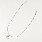 Ketting met hanger - 18 karaat Witgoud Diamant (Natuurlijk)