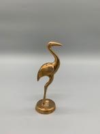 Messing Flamingo op voet, Antiek en Kunst, Antiek | Koper en Brons, Ophalen of Verzenden, Brons