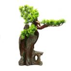 Bonsai boom op rots met doorkijk OS-308 - aquarium decoratie, Dieren en Toebehoren, Vissen | Aquaria en Toebehoren, Ophalen of Verzenden