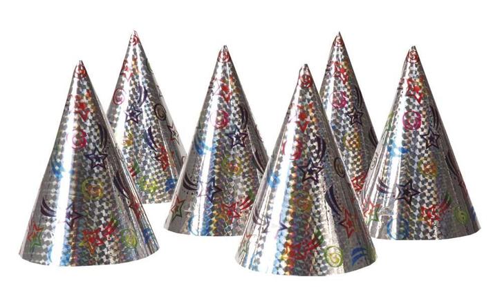 Set 6 Holografische hoedjes, Kleding | Dames, Carnavalskleding en Feestkleding, Nieuw, Ophalen of Verzenden