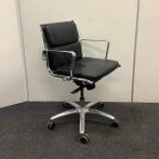 Luxy light Directie-bureaustoel, lage rug,  zwart leder -