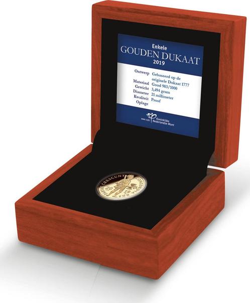 Gouden Enkele Dukaat 2019 met letter O en Voc schip op oost, Postzegels en Munten, Munten en Bankbiljetten | Verzamelingen, Munten