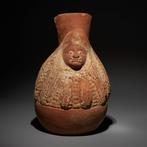 Moche, Peru Terracotta Ai Apaec Huaco. 500-700 n.Chr. 20 cm