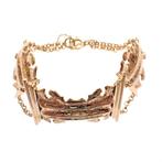Antiek gouden armband van bijbel slot uit 1858 | Ø 60 mm, Ophalen of Verzenden, Gebruikt, Overige kleuren, Goud