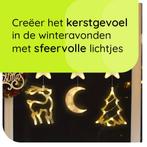 Kerstverlichting Raam Kerstboom, Maan, Rendier - 73-82cm -, Diversen, Kerst, Verzenden, Nieuw