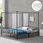 Metalen hemelbed Finstrom zwart met matras 180x200 cm, Huis en Inrichting, Slaapkamer | Matrassen en Bedbodems, Nieuw, Verzenden