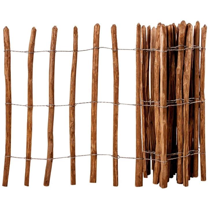 vidaXL Hek 90x500 cm hazelaarhout, Tuin en Terras, Schuttingen, Nieuw, Hout, Minder dan 1 meter, Verzenden